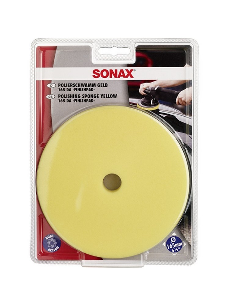 SONAX Polishing Sponge Yellow DA FinishPad - 165mm 
